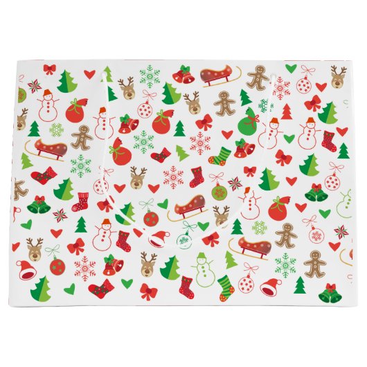 Sacs cadeaux de Noël Symboles de Noël XMAS (Devant)