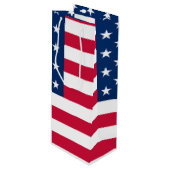 Sacs cadeaux de vin avec drapeau américain (Devant Angle)