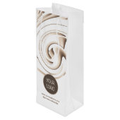 Sacs Cadeaux De Vin Personnalisés Modernes Avec Lo (Dos Angle)