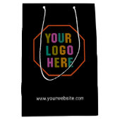 Sacs cadeaux en papier avec logo personnalisé de l (Devant)