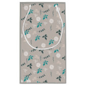sacs cadeaux gris floral (Dos)