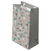sacs cadeaux gris floral (Dos Angle)
