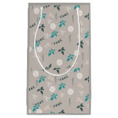 sacs cadeaux gris floral (Devant)