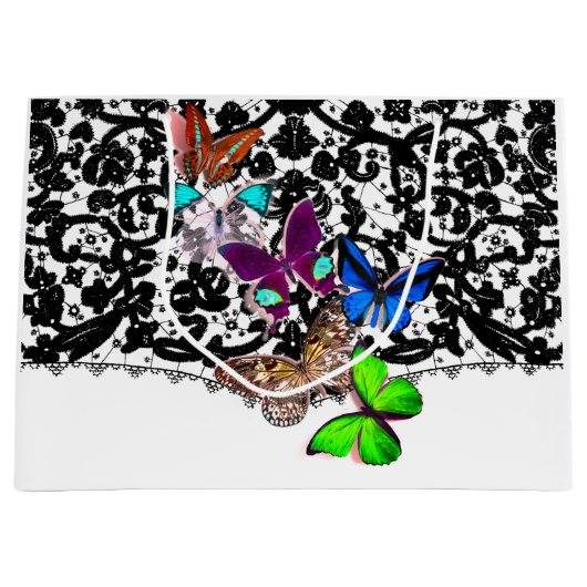 SACS CADEAUX LACE ET BUTTERFLIS D'ANTIQUITÉ (Devant)