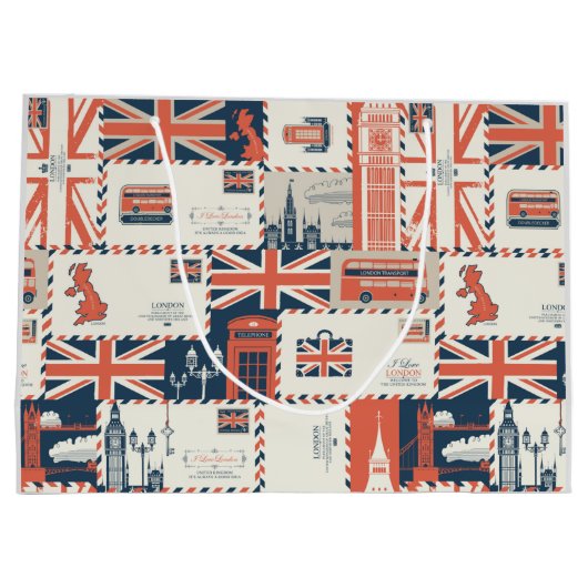 Sacs cadeaux London Post (Dos)