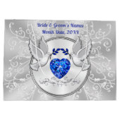 Sacs cadeaux Mariages personnalisés, grands, en 4  (Dos)