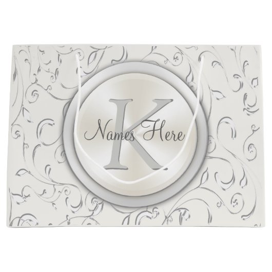 Sacs cadeaux Monogram pour Mariage ou toute occasi (Devant)