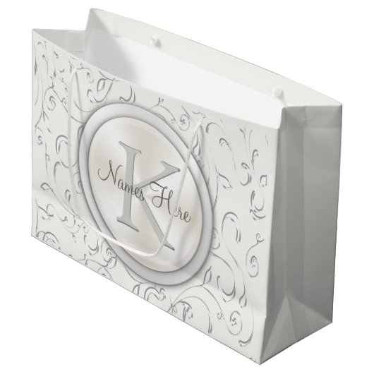 Sacs cadeaux Monogram pour Mariage ou toute occasi (Devant Angle)