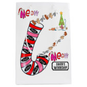 Sacs Cadeaux Noël Elf Meow Joyeux (Devant)