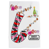 Sacs Cadeaux Noël Elf Meow Joyeux (Dos)
