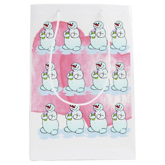 Sacs cadeaux Noël Snowman (Devant)