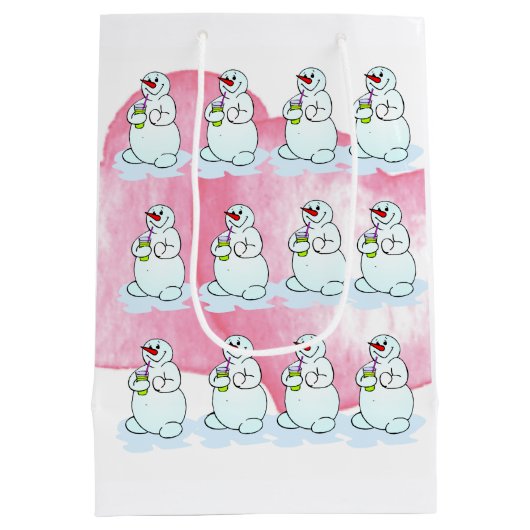 Sacs cadeaux Noël Snowman (Dos)