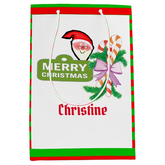Sacs cadeaux père Noël Joyeux Noël (Devant)