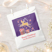 Sacs cadeaux personnalisés de rennes de Noël (Coupé)