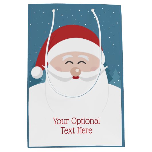 Sacs cadeaux personnalisés en texte de Père Noël (Devant)