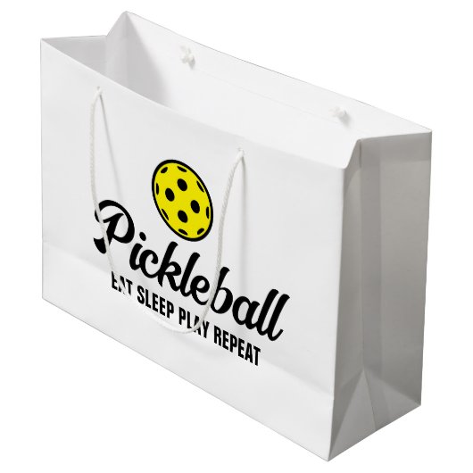Sacs cadeaux Pickleball - Mangez le sommeil Jouer  (Devant Angle)
