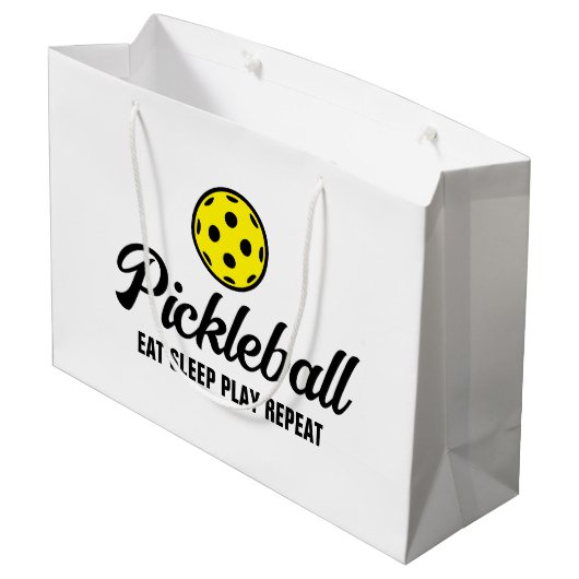 Sacs cadeaux Pickleball - Mangez le sommeil Jouer  (Dos Angle)