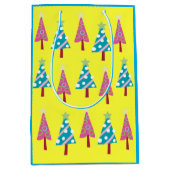 Sacs cadeaux Pink Blue Christmas Trees (Devant)