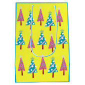 Sacs cadeaux Pink Blue Christmas Trees (Dos)