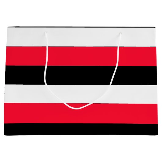 Sacs cadeaux Red, Black et White Stripes (Devant)