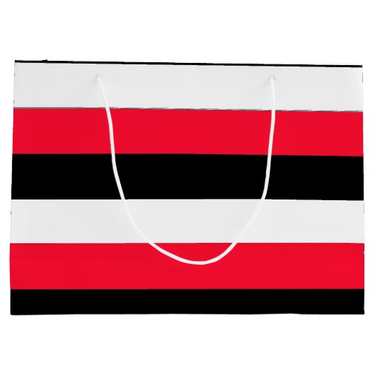 Sacs cadeaux Red, Black et White Stripes (Dos)