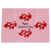 Sacs cadeaux rose Saint-Valentin coeurs rouges (Devant)