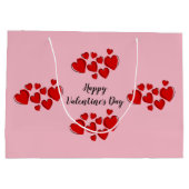 Sacs cadeaux rose Saint-Valentin coeurs rouges (Dos)