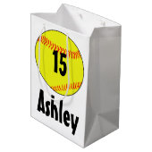 Sacs cadeaux Softball customisés (Dos Angle)