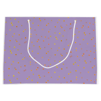 Sacs Cadeaux - Violet avec pois dorés