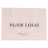 Sacs commerciaux simples rose minimaliste logo d'e (Dos)