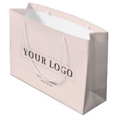 Sacs commerciaux simples rose minimaliste logo d'e (Dos Angle)