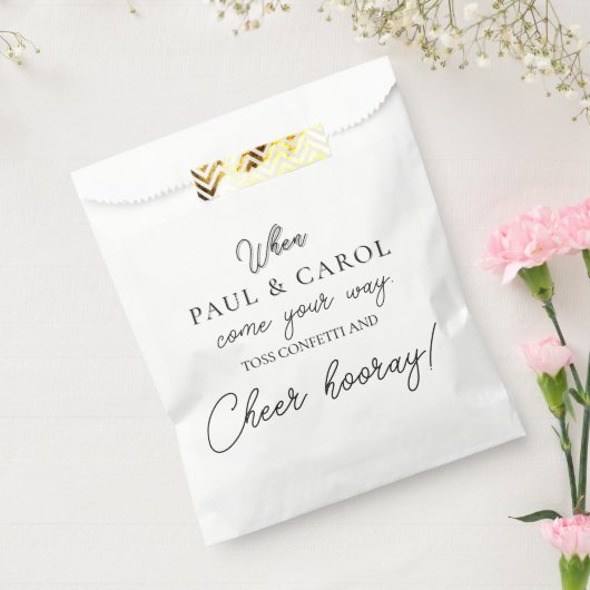 Sacs Confetti mariage Sacs en papier personnalisé (Scellé)