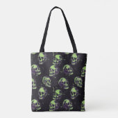 Sacs crânes verts gothiques Grunge Halloween (Dos)