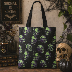 Sacs crânes verts gothiques Grunge Halloween