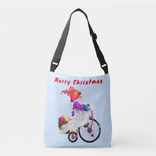 Sacs croisés de Noël avec cadeaux