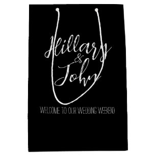 Sacs de bienvenue du Mariage du nom du couple