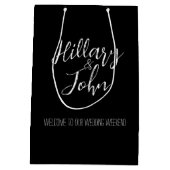 Sacs de bienvenue du Mariage du nom du couple (Dos)