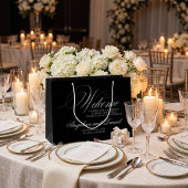 Sacs de bienvenue noirs pour invités de mariage