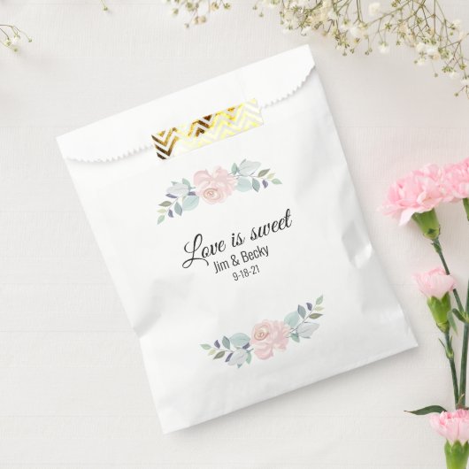 Sacs de biscuits floraux simples (Scellé)