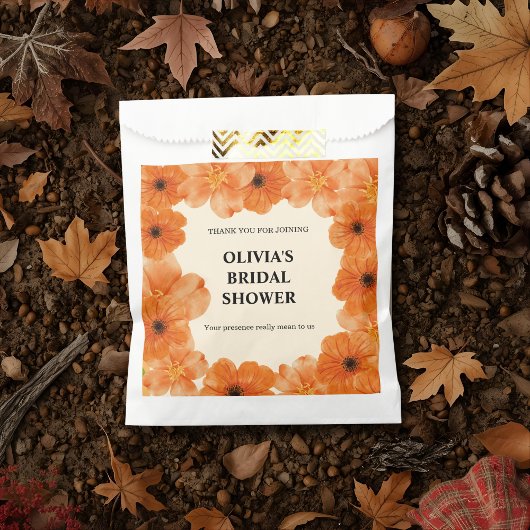 Sacs de bonbons de fête de fiançailles floraux d'a