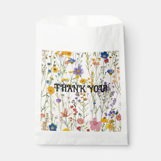 Sacs de bonbons de thème floral de fleur sauvage (Devant)