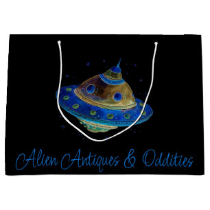 Sacs de boutique de cadeaux, vaisseau spatial, ext