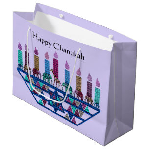 Sacs de cadeau de Menorah d'étoile de David