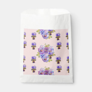 Sacs de cadeaux de fête floraux Fleurs de pensée r
