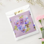Sacs de cadeaux de fête floraux violets de pensée  (Scellé)
