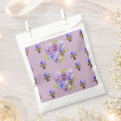 Sacs de cadeaux de fête floraux violets de pensée (Coupé)