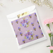 Sacs de cadeaux de fête floraux violets de pensée (Scellé)