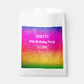 Sacs de Faveur Arc-en-Ciel Paillettes Rose Jaune V (Devant)