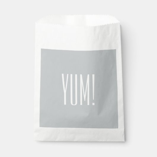SACS DE FAVEUR CHIC_"YUM !" ARGENT (Devant)