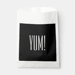 SACS DE FAVEUR CHIC_"YUM !" NOIR/BLANC